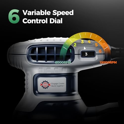 5-Inch Random Orbital Sander with Brake, 3Amp Electric Palm Sander 13000RPM
