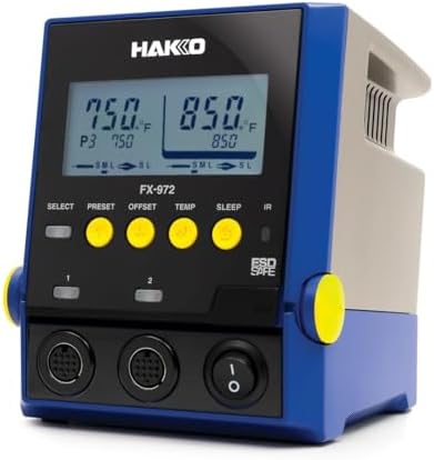 Hakko FX972-010 - Dual Port Soldering Station with FX-9701 Iron