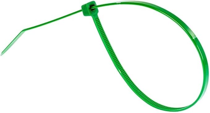 GTSE 8 Inch Green Zip Ties, 1,000 Bulk Pack, 50lb Strength, UV Resistant Strong Nylon Cable Ties, Self-Locking 8" Tie Wraps