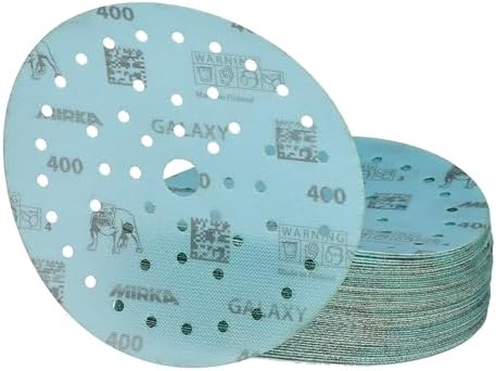 Mirka Galaxy Multifit 6 Inch Ceramic Discs, 400 Grit, Hook & Loop, 50 Pack