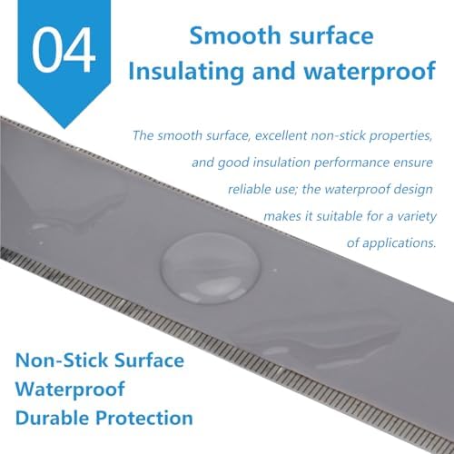 PTFE Heat Resistant Tape Thin Film High-Temperature Adhesive Teflon Fabric Tape Suitable for Sealing Machines, Thickness 0.25Mm,Width:19mm