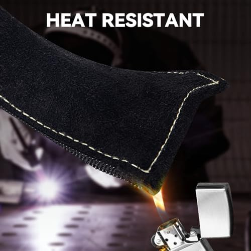 ARCCAPTAIN TIG Welding Torch Cable Cover Resistant Leather with Zipper 25FT
