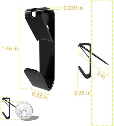 Picture Hangers Heavy Duty, Extra Thick, 50 lb, Decorative Hanging Hooks Hardware for Drywall and Plaster Walls with Large Nailers and Nails, Painting, 30pcs, Black