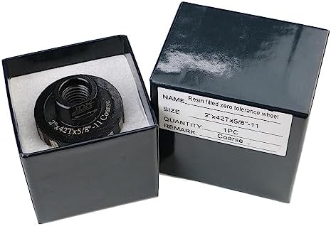 JDK 2 Inch Diamond Drum Wheel Resin Filled Zero Tolerance for Grinding Granite Marble Engineering Stones Concrete Sink Hole with 5/8’’-11 Thread (2 Inch,Resin Filled)
