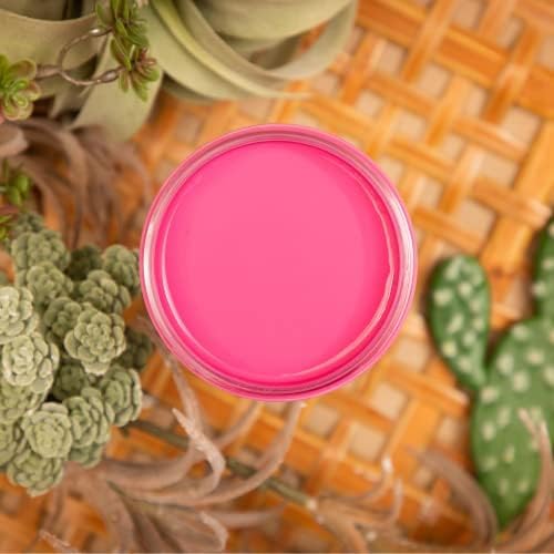Dixie Belle Silk All-in-One Mineral Paint - Prickly Pear (16oz) - Deep Cool Pink Water Based Built-In Primer + Topcoat for Wood + Metal - Furniture Paint - Low Reflective Finish