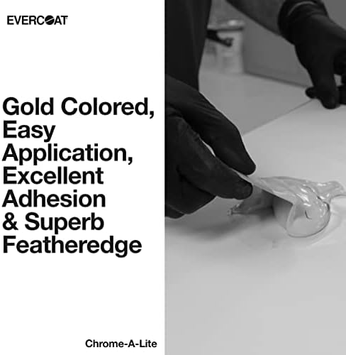 Evercoat Chrome-A-Lite Body Filler for Aluminum, Fiberglass, Galvanized Steel, and More - 0.8 US Gallon, 3L