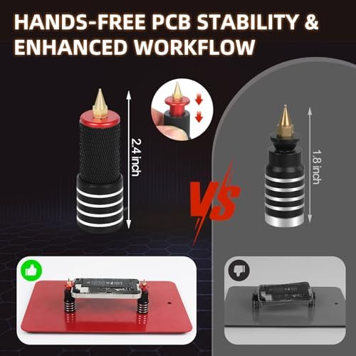 Soldering Helping Hands, NEWACALOX Third Hand Magnetic Helping Tool with 4 Soldering Helping Arms & Big PCB clamp Holder & 4 Upgrade PCB Holder Pillars, Waterproof Solder Clamp Station