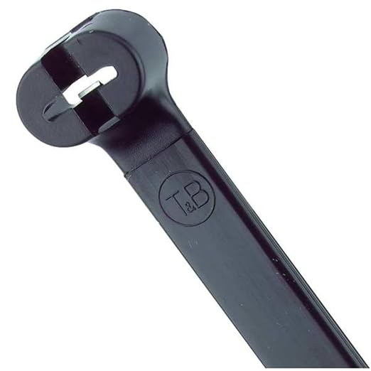 Cable Tie, 24-1/2 in L, 7 in Max Bundle Dia., Black, Nylon 6/6, 120 lb Strength, 50 PK - 1 Each