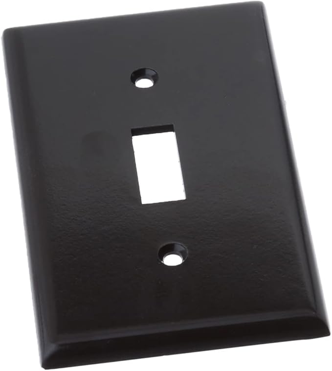 Leviton 1-Gang Toggle Device Switch Wallplate, Standard Size, Thermoset, Device Mount, 85001, Brown