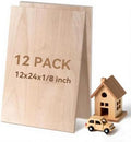12Pack Basswood Sheets for Craft, 12×24×1/8 Inches Thick Plywood Sheet Unfinished Wood for Laser Cutting Wood Board for DIY Projects