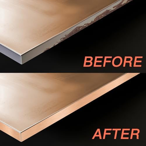 GSCIT Club Rose Gold Edge Banding, 3/4 Inch x 100ft Aluminum Brushed Edge Banding PVC Edge Trim for Cabinet Repair Furniture