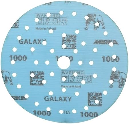 Mirka Galaxy Multifit 6 Inch Ceramic Discs, 1000 Grit, Hook & Loop, 50 Pack