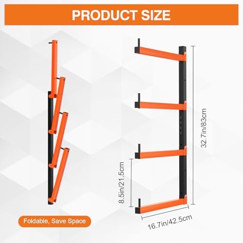 Housolution 4-Level Lumber Storage Rack - 4 Pack Holds Up 520LBS