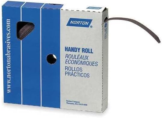 Norton Metalite Cloth Backed Sandpaper Roll, 600 Grit Sandpaper, Woodworking and Automotive Sandpaper, 1-1/2 Inches Wide, Continuous Roll of 50 Yards