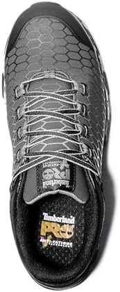 Timberland PRO Men's Powertrain Sport Alloy Safety Toe Industrial Athletic Work Shoe, Black/Grey-2024 New Raptek, 7.5 W