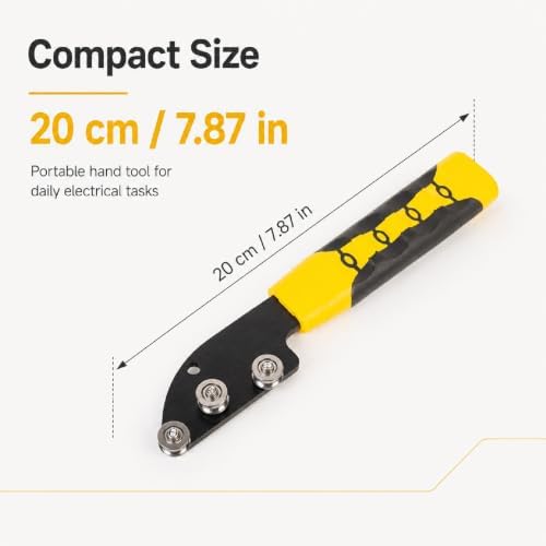 Wire Straightener Tool, Stainless Steel 3-Roller Manual Cable Straightening Tool, Non-slip Handle Cable Untwisting and Bending Device for Electricians, HVAC and Electrical Projects，1pcs