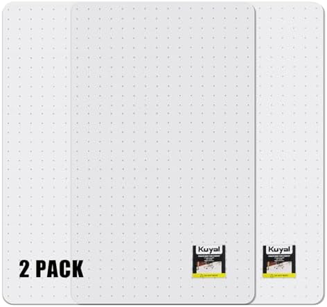 Kuyal Office Chair Mat for Carpet, Set of 2, Heavy Duty Computer Chair Mat