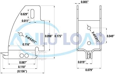 ANLULOAD E Track Wood Beam Socket, Fit with 2x4 & 2x6,WLL:1,500Lbs.10Packs