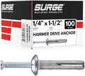 1/4" x 1-1/2" Hammer Drive Nail in Concrete Anchor (Box of 100)