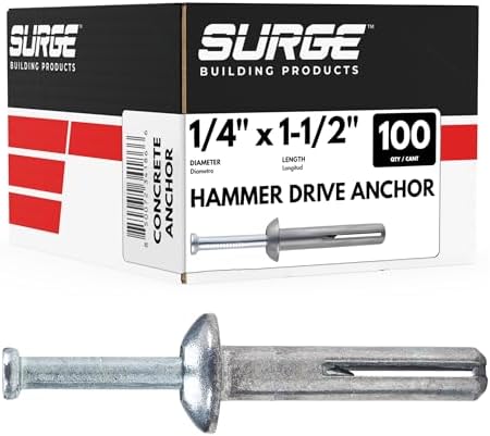 1/4" x 1-1/2" Hammer Drive Nail in Concrete Anchor (Box of 100)