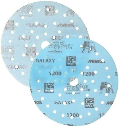 Mirka Galaxy Multifit 6 Inch Ceramic Discs, 1200 Grit, Hook & Loop, 50 Pack