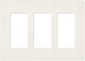 Lutron Claro 3 Gang Decorator/Rocker Wallplate, Satin, Biscuit (1-Pack) | SC-3-BI