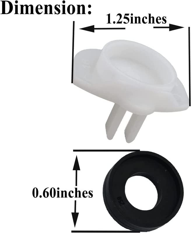3PCS 101237 OEM for Moen Cup Seal & Diverter Gate for Plumbing Fixture or Faucet, 3800 Tub Spout Replacement Part