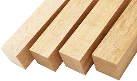 Barrington Hardwoods White Limba Lumber Square Turning Blanks - 2" x 2" (4pcs) (2" x 2" x 18")