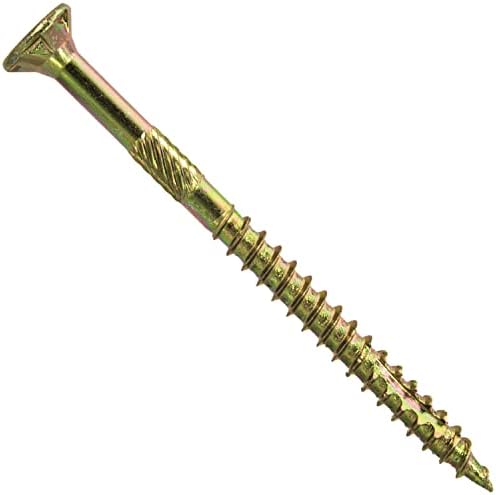 Jake Sales #9 x 2-1/2" Gold Star Wood Screw Torx/Star Drive Flat Head (5 POUNDS CASE ~4,230 Screws) - Multipurpose Torx/Star Drive Wood Screws
