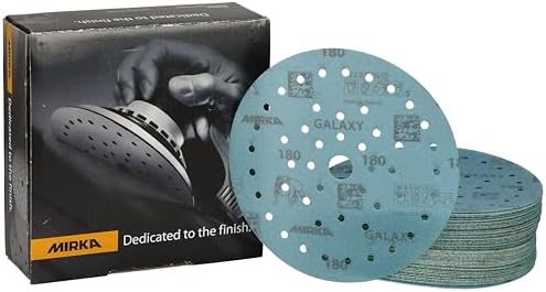 Mirka Galaxy Multifit 6 Inch Ceramic Discs, 180 Grit, Hook & Loop, 50 Pack