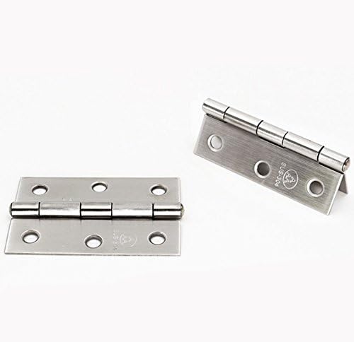 10pcs 304 Stainless Steel 2.5-inch Folding Butt Hinges Home Furniture Hardware Door Hinges for Case Lid Wooden Jewelry Box Lid (63mm x 41mm x 1.2mm)