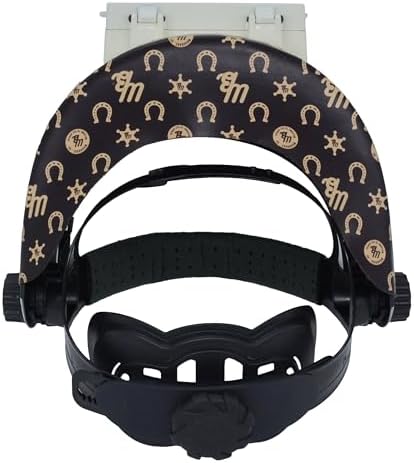 WoahBros Chopped Top Welding Hood | Flip-Front Welding Helmet, Fiberglass Reinforced Shell, Low Profile | Fixed Shade 10 Lens, Fits 2” x 4.25” Cheater Lens | Sheriff