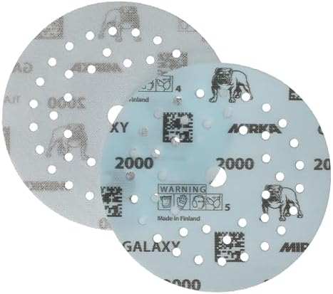 Mirka Galaxy Multifit 5'' Ceramic Sandpaper, 2000 Grit Hook & Loop 50 Pack