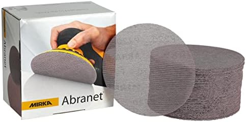 Mirka Abranet 6 Inch 240 Grit Mesh Sanding Discs, Hook and Loop, 50 Pack