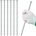 10 Inch Galvanized Landscape Spikes, Spiral Ground Stakes，50 Pack