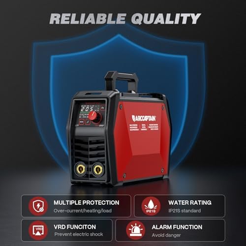 ARCCAPTAIN 205A Stick/Lift TIG Welder with Torch, 120V/240V Welder Machine
