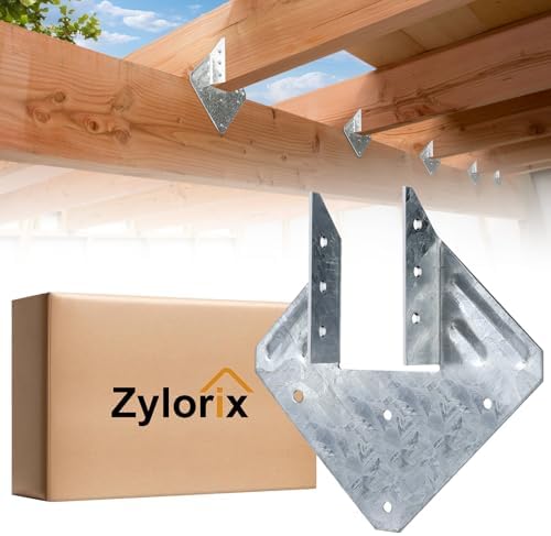 45Pack 18-Gauge Hurricane Ties for Rafters Shed Roof, Heavy Duty Galvanized Hurricane Straps Rafter Ties Brackets for Deck Pergola, Joist Hangers Fits Standard 2X Lumber (Actual 1-1/2" Thick)