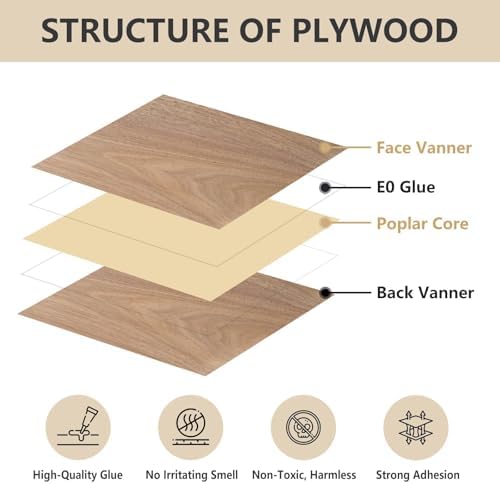 10 Pack Black Walnut Plywood Sheets, 16.5"x11.7"x1/8" Unfinished Wood Blanks, Ideal for Laser Cutting, Engraving, DIY Crafts, Wood Burning, Sign Making & Home Decor