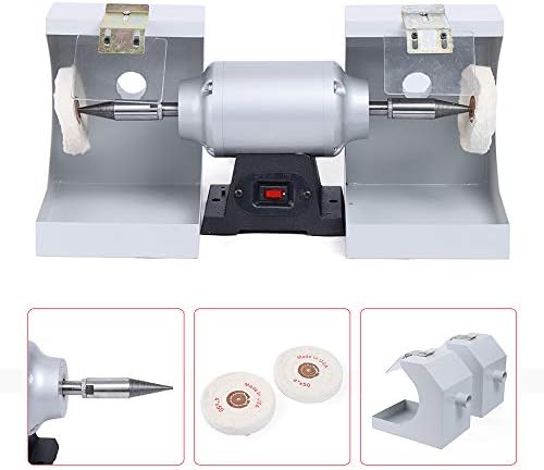 Dental Polishing Polish Lathe Machine, 3000Rpm Dental Lab High Speed Polisher, Polishing Lathe Machine, Bench Buffing Grinder, ewelry Polishing Machine for Casting