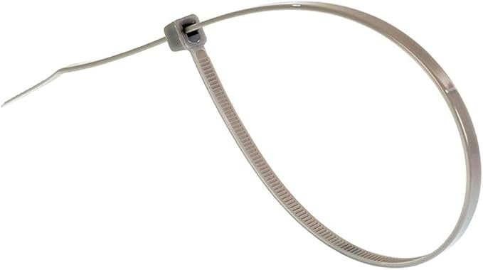 GTSE 8 Inch Silver/Gray Zip Ties, 1,000 Bulk Pack, 50lb Strength, UV Resistant Strong Nylon Grey Cable Ties, Self-Locking 8" Tie Wraps
