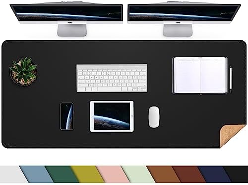 AFIING Large Desk Mat, 47" x 17", Black