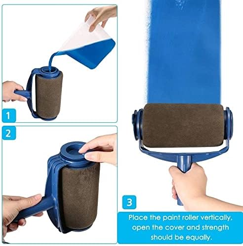 Paint Roller pro Brush Set Runner Wall Painting for Home Office with 3 Extension Pole Tube