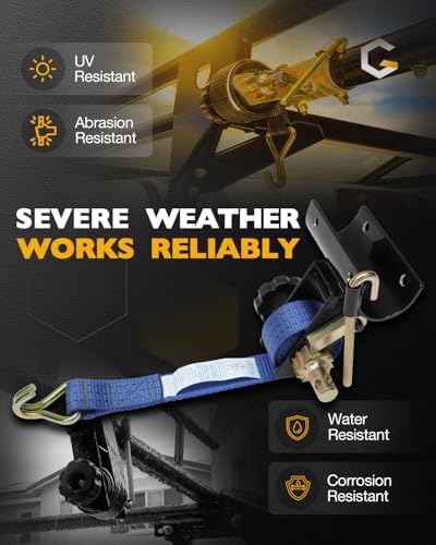 Roof Rack Straps, Ladder Rack Ratchet Straps, Lumber Rack Tie Down Strap