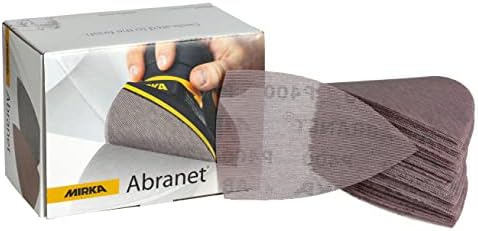 Mirka Abranet Delta 4x6 in 180 Grit Mesh Sanding Sheets Hook & Loop 50 Pack