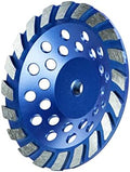 SALI 7 Inch Concrete Grinding Wheels 20 Turbo Diamond Segments 5/8-11 Arbor Diamond Grinding Wheel Fit for Paint, Epoxy, Mastic, Coating Removal