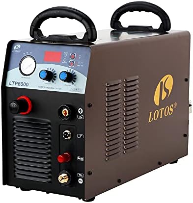 LOTOS LTP6000 60Amp Non-Touch Pilot Arc Plasma Cutter, Brown, 3/4" Inch Clean Cut
