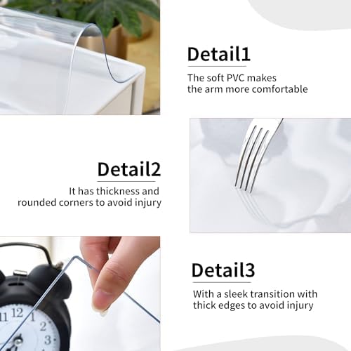Clear Desk Mat, Non-Slip PVC Desk Protector Mat (47.2"*15.7")