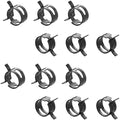 20pcs 0.83" ID Constant Tension Band Hose Clamps, 21mm Spring Band Type Action Hose Clamp Manganese Steel Fuel Line Clamp Low Pressure Air Clip Clamp for Fuel Hose Line Water Pipe Air Tube black