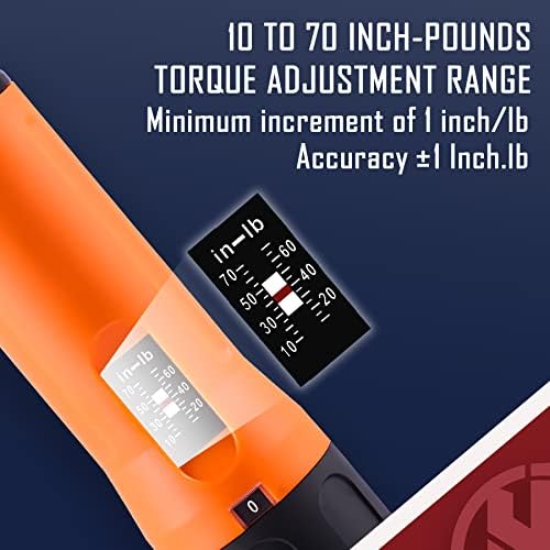 KNINE OUTDOORS Precision 1/4" Torque Screwdriver Set Adjustable from 10 to 70 In-Lbs Engineering Repair Kit Maintenance Tools with T-BAR Ratchet Screwdriver, Set of 92 pieces