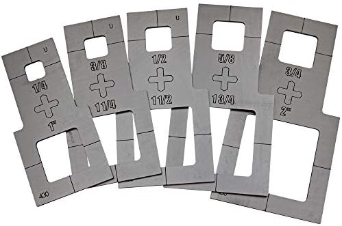 Plasma Stencil - Square Cutter Guide - 5 pc. Kit - .580"